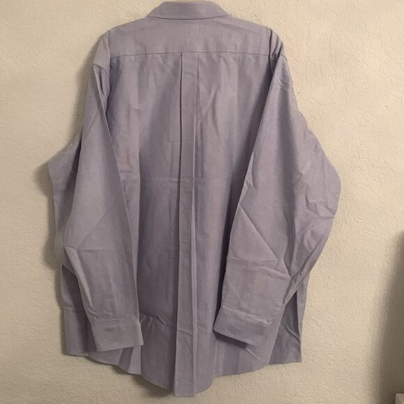 L.L. Bean Blue Casual Button Down Pocket Cotton Men’s Dress Shirt Size 17,5/35 - Picture 3 of 10